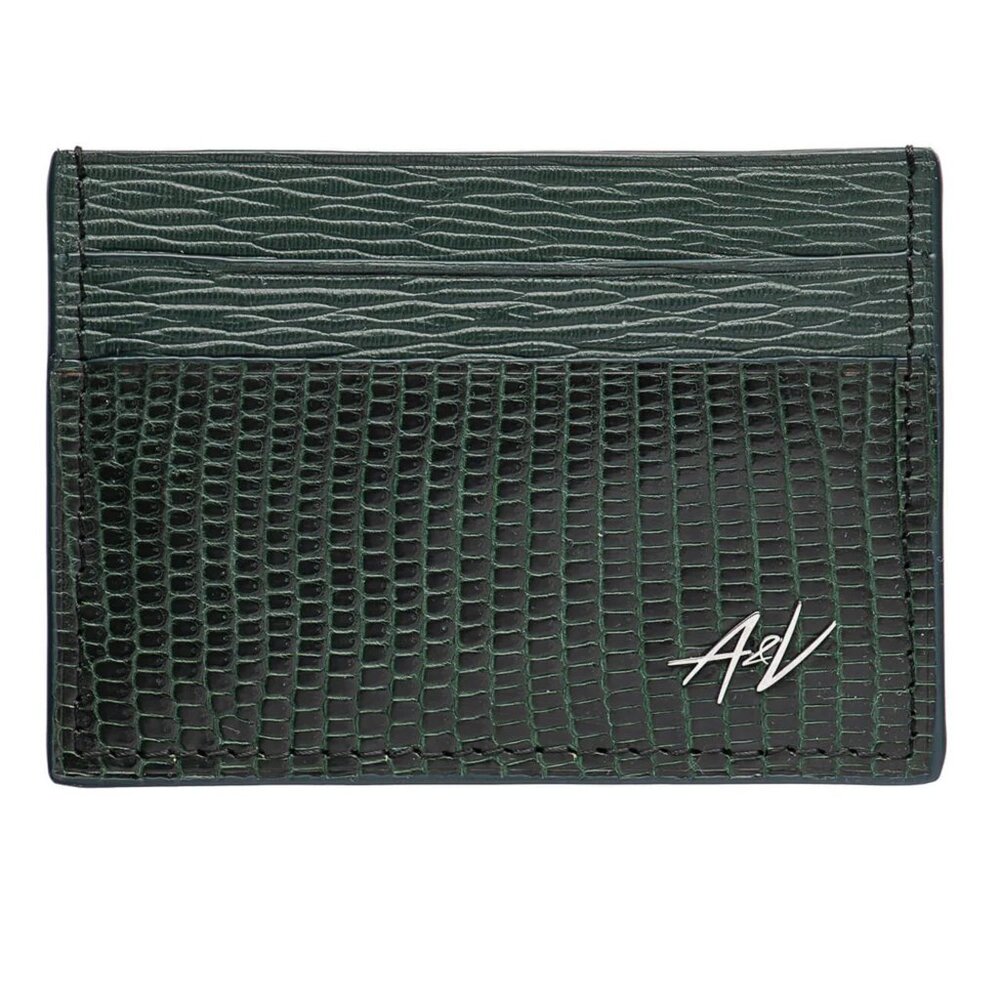 Timeless Lizard Card Case – Premium Feel - Forest Green